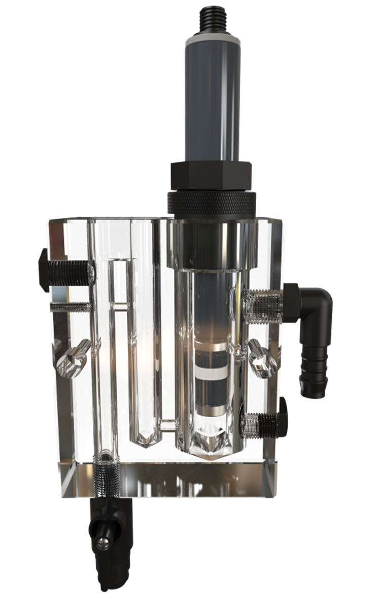 Chlorine Dioxide Sensor in an Open Flow Cell
